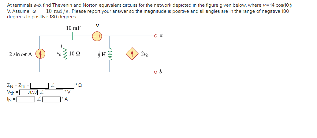 SOLVED At Terminals A B Find Thevenin And Norton Equivalent Circuits