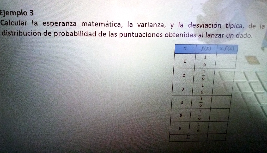 SOLVED Ayuda Por Fa Es Para Hoy Ejemplo 3 Calcular La Esperanza