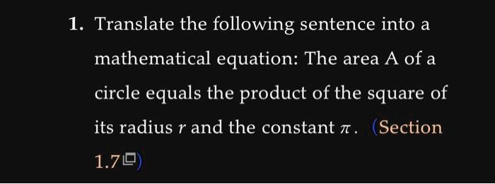 VIDEO Solution Translate The Following Sentence Into A Mathematical