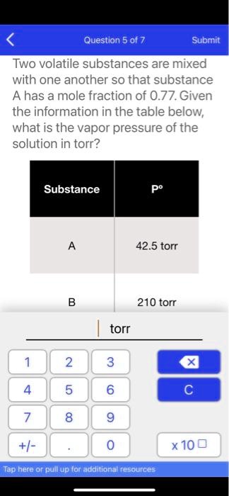 SOLVED Two Volatile Substances Are Mixed With One Another So That