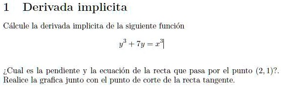 SOLVED ayuda plisssss doy corona Derivada implicita Cálcule la