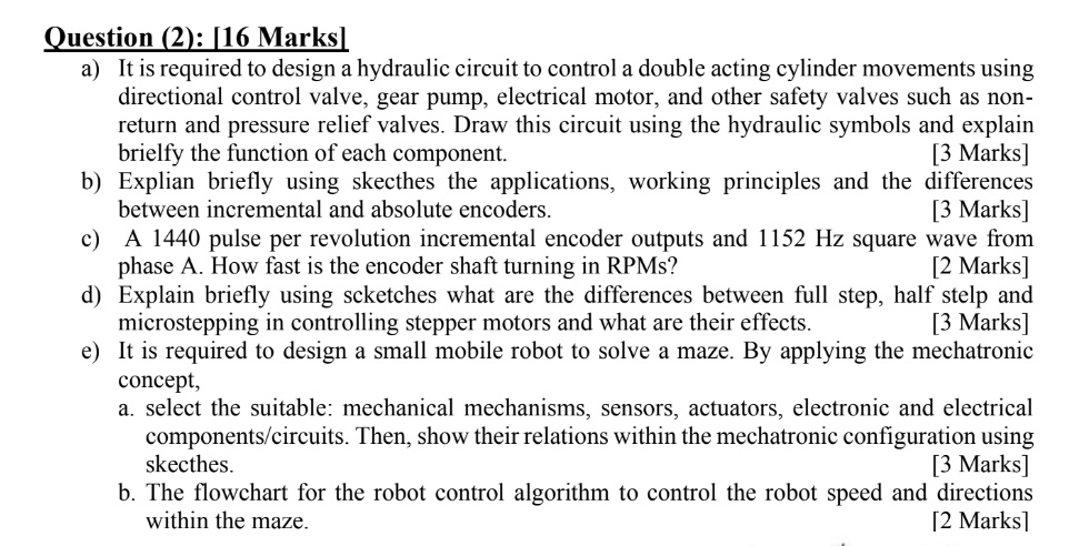 Solved Question Marks A It Is Required To Design A