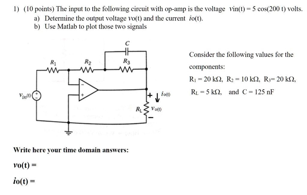 SOLVED 1 10 Points The Input To The Following Circuit With Op