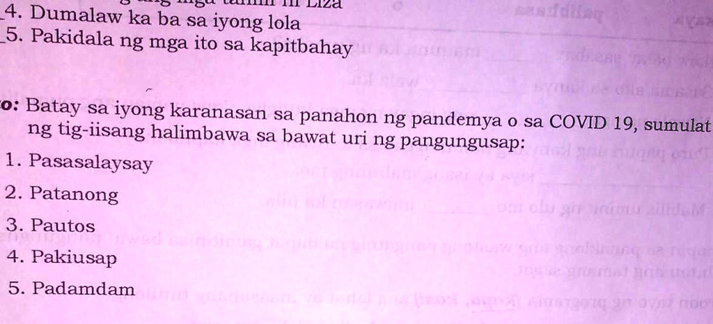 SOLVED Batay Sa Iyong Karanasan Sa Panahon Ng Pandemya O Sa COVID 19