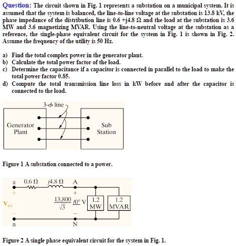 Question The Circuit Shown In Fig Represents A Substation On A