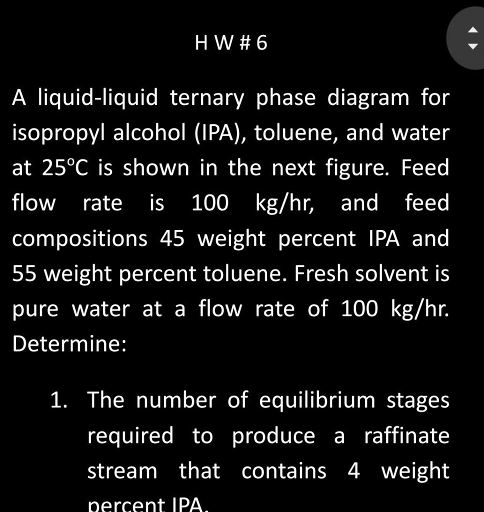 A Liquid Liquid Ternary Phase Diagram For Isopropyl Alcohol Ipa