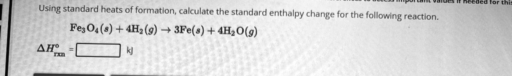 SOLVED Using Standard Heats Of Formation Calculate The Standard