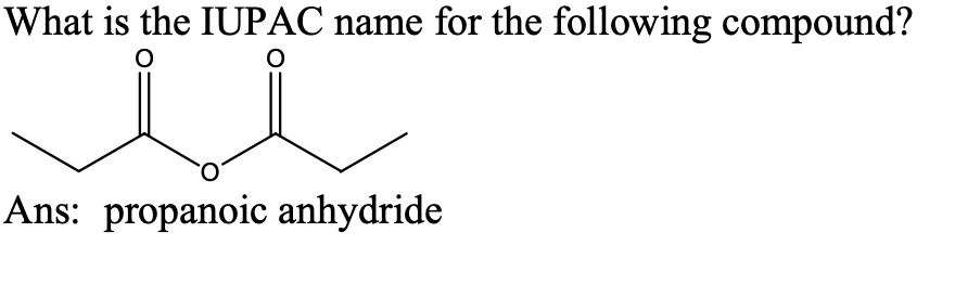 SOLVED What Is The IUPAC Name For The Following Compound Ans