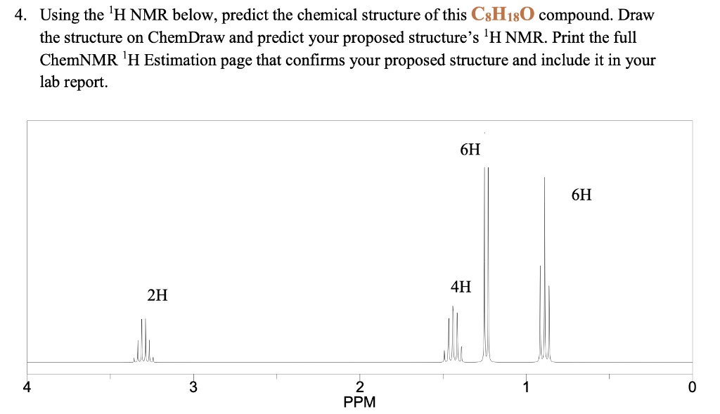 SOLVED Using The IH NMR Below Predict The Chemical Structure Of This