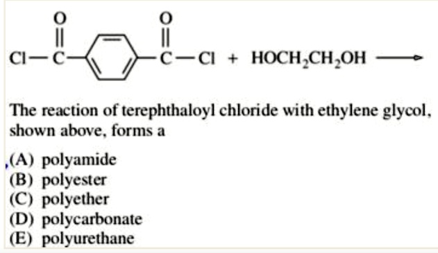 SOLVED HOCH CH OH Cl CI The Reaction Of Terephthaloyl Chloride With