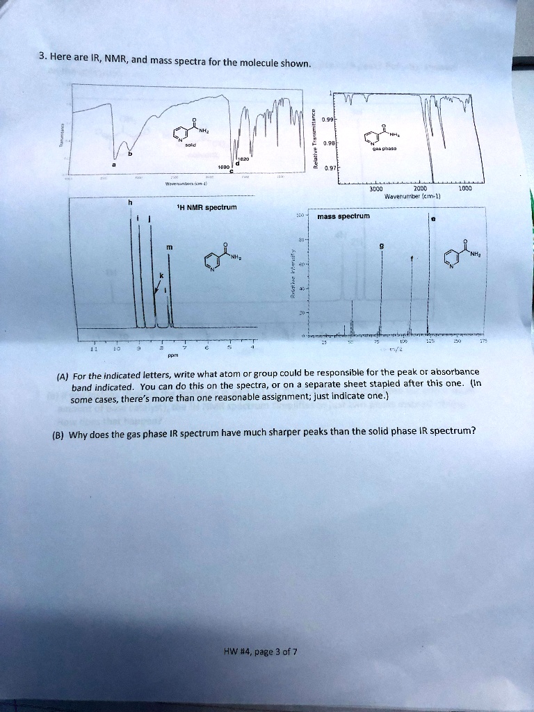 3 Here Are IR NMR And Mass Spectra For The Molecul SolvedLib