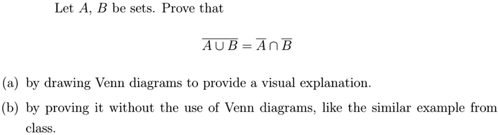 SOLVED Let A and B be sets Prove that A âˆª B A âˆ B a By