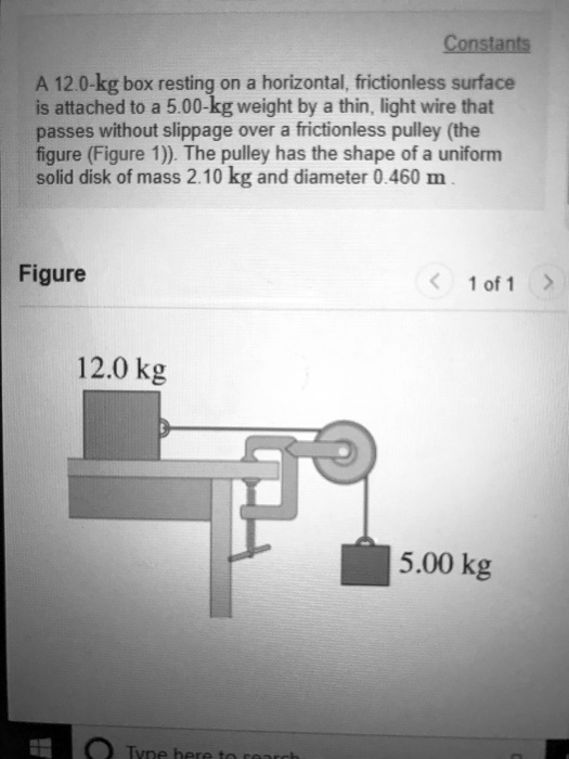 Solved Constantin A Kg Box Resting On A Horizontal Frictionless