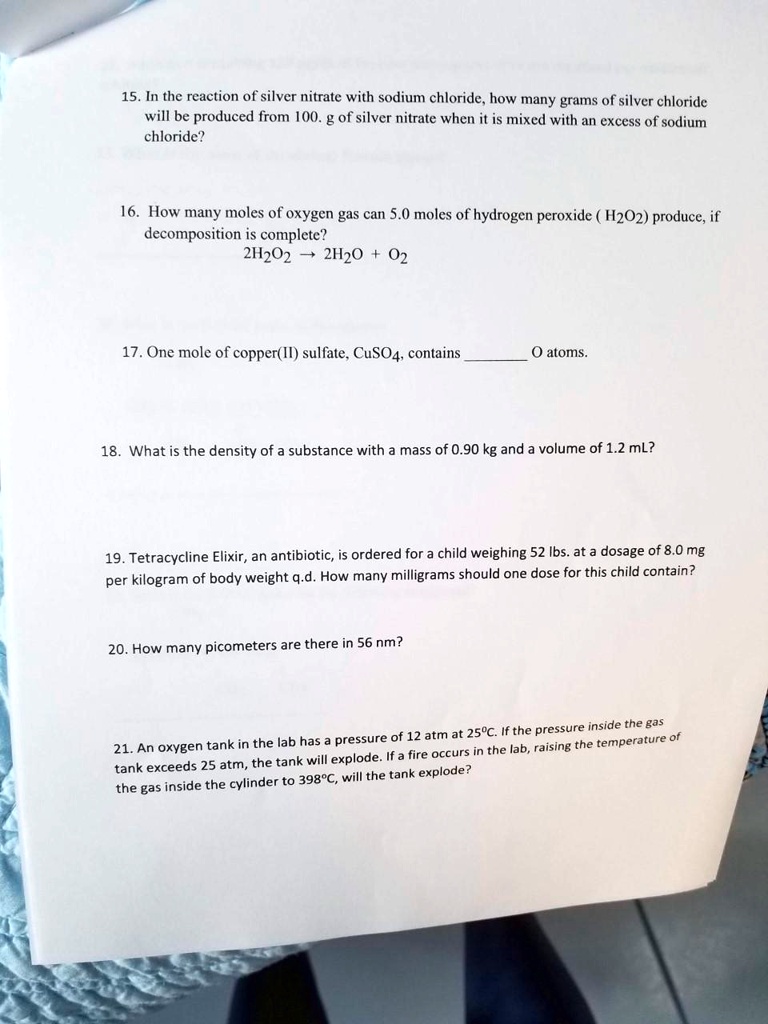 SOLVED 15 In The Reaction Of Silver Nitrate With Sodium Chloride How