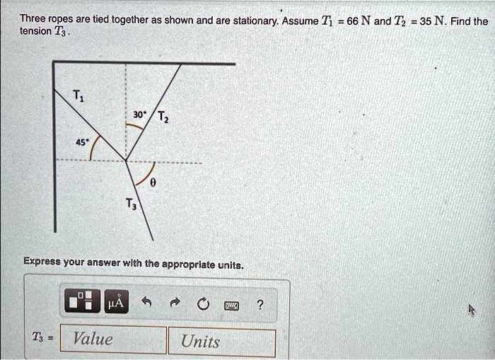 Three Ropes Are Tied Together As Shown And Are Stationary Assume T1