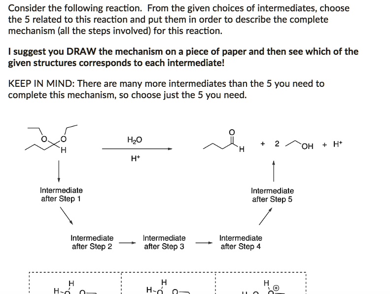 Solved Consider The Following Reaction From The Given Choices Of