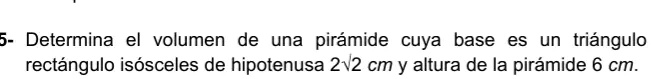 Solved Determina Volumen De Una Pir Mide Cuya Base Es Un Tri