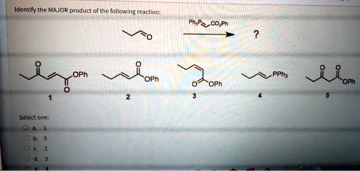 Solved Identify The Major Product Of The Following Reaction Ph P C