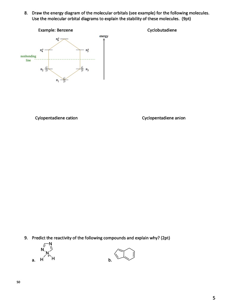 SOLVED Draw The Energy Diagram Of The Molecular Orbitals See Example