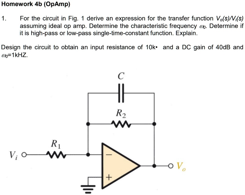 Solved For The Circuit In Fig Derive An Expression For The