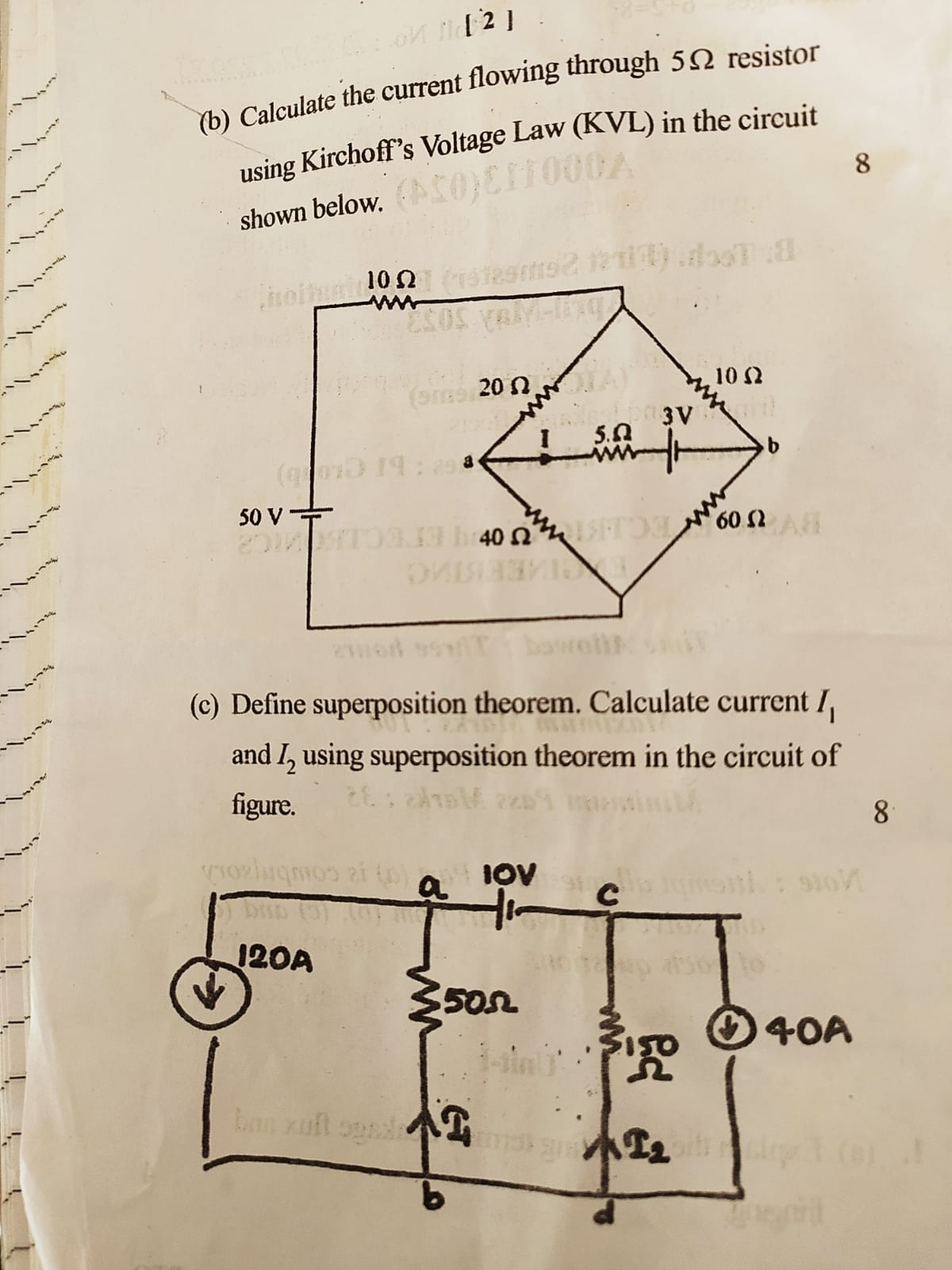 Solved B Calculate The Current Flowing Through Resistor