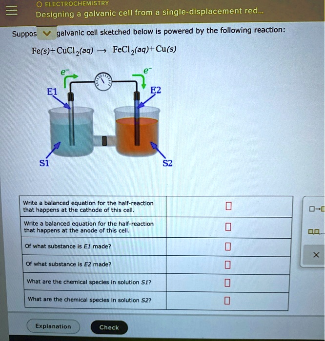 Solved Electrochemistry Designing A Galvanic Cell From A Single