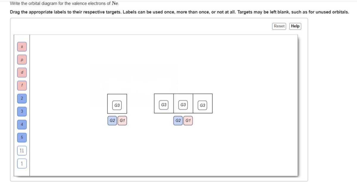 Write The Orbital Diagram For The Valence Electrons Of Ne Drag The