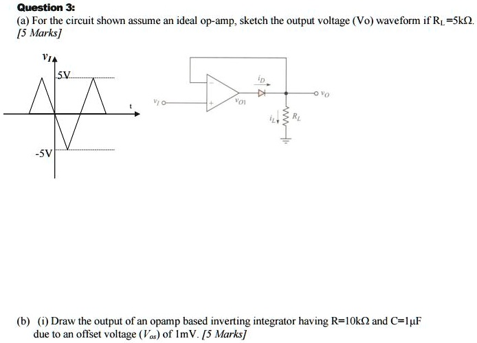 Solved Question For The Circuit Shown Assume An Ideal Op