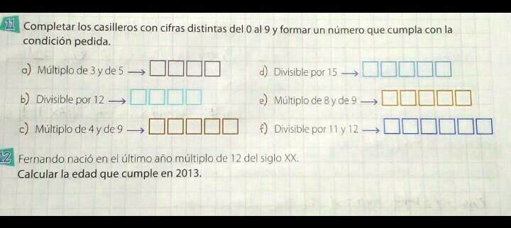 Solved Nada De Malas Respuesta Ok Completar Los Casilleros Con Cifras