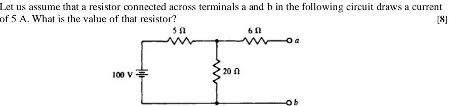 SOLVED Circuit Theory Let US Assume That A Resistor Connected Across