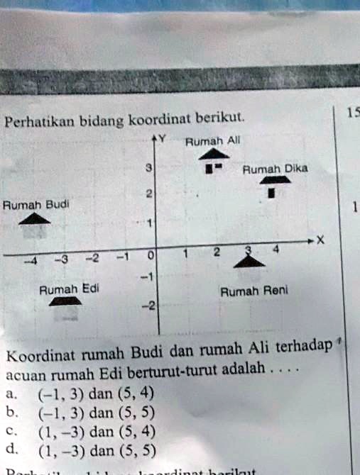 SOLVED Bantu In Donk Perhatikan Bidang Koordinat Berikut