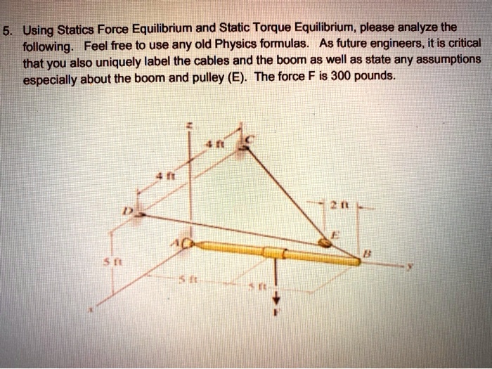 SOLVED Using Statics Force Equilibrium And Static Torque Equilibrium