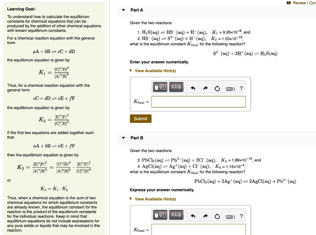 Solved Review Learning Goal To Understand How Calculate The