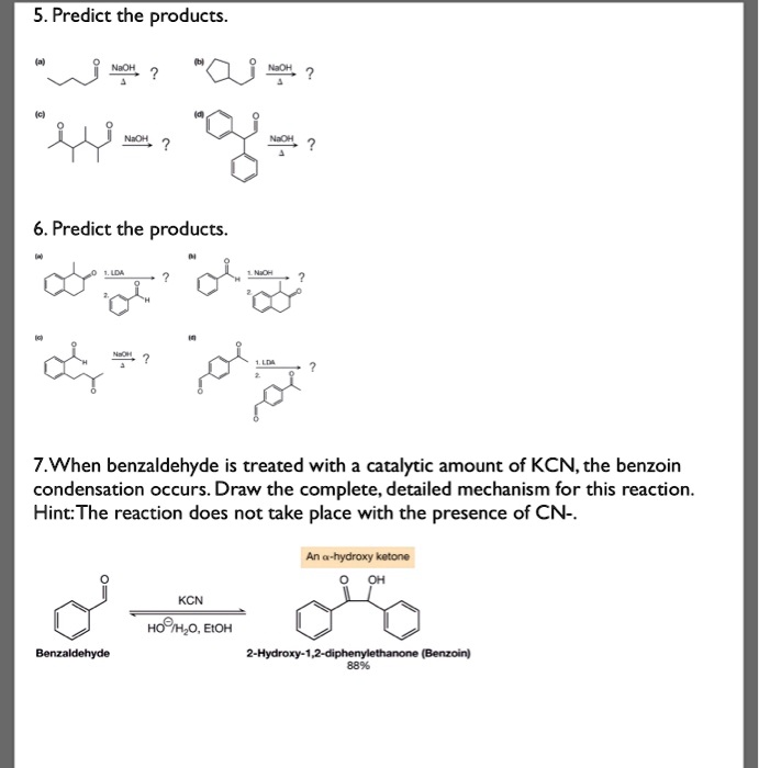 SOLVED 5 Predict The Products Meol 7 NoL 6 Predict The Products 7