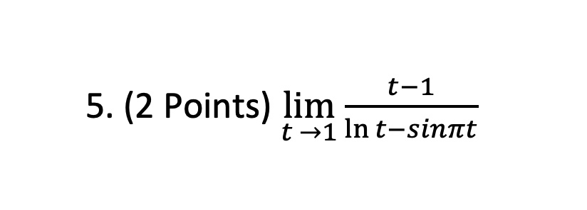 Solved Points Lim T Sin T Sin Nt