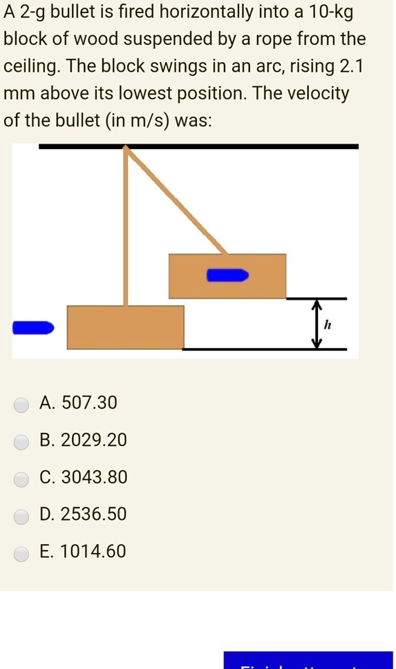 SOLVED 2 G Bullet Is Fired Horizontally Into A 10 Kg Block Of Wood