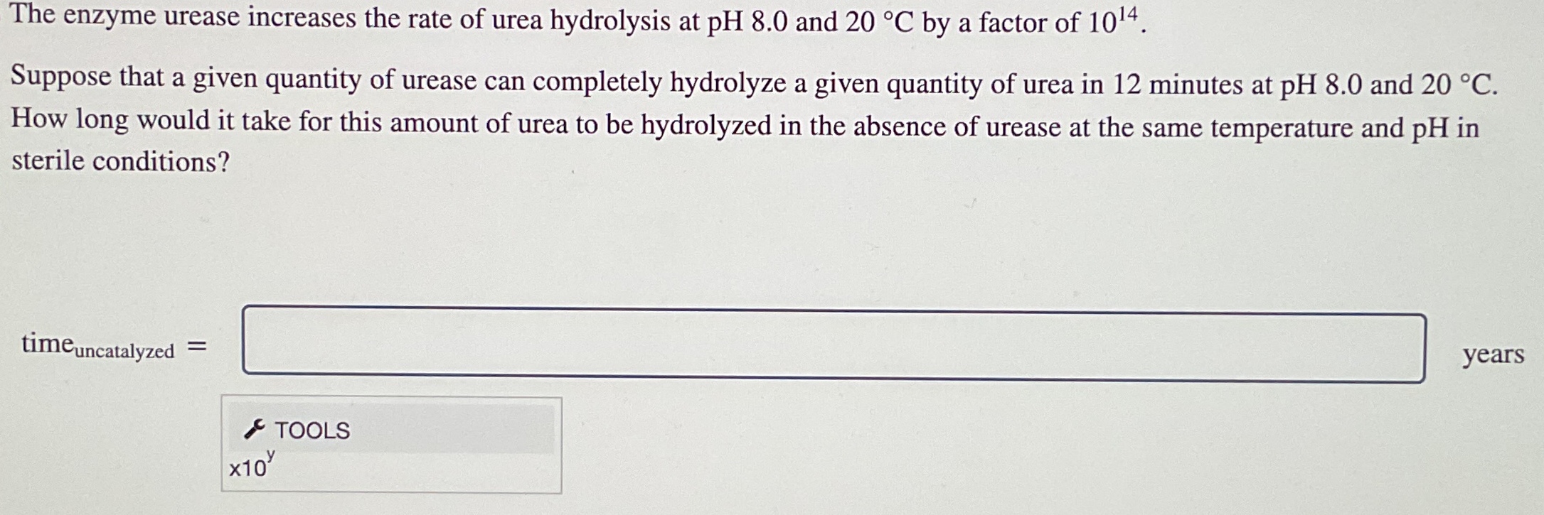 Solved The Enzyme Urease Increases The Rate Of Urea Hydrolysis At Ph