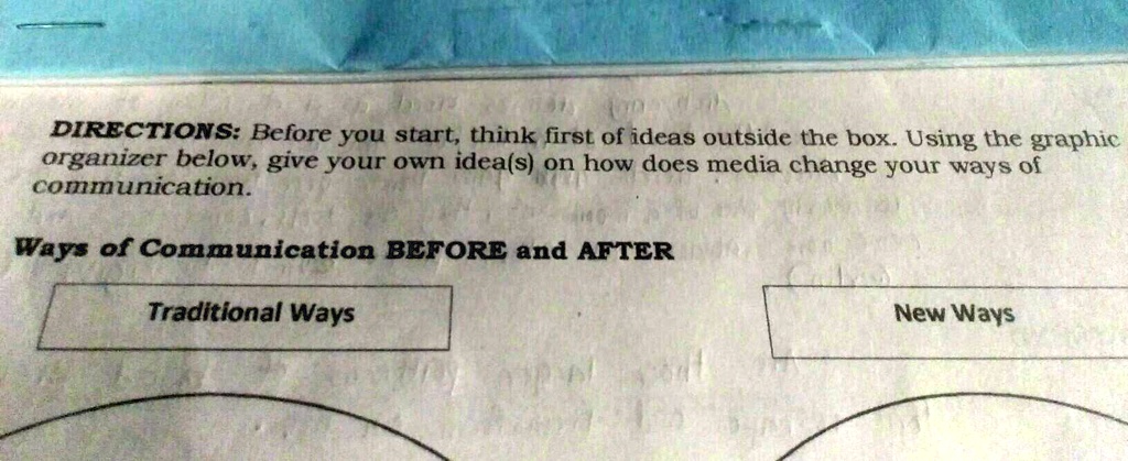 Solved Plss Pa Sagot Po Directions Before You Start Think First