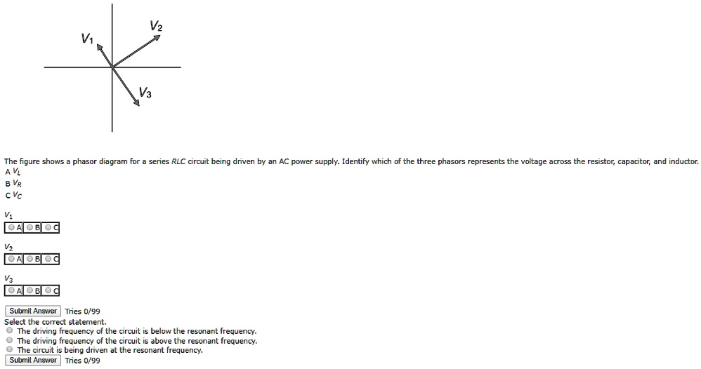 SOLVED The Figure Shows A Phasor Diagram For A Series RLC Circuit