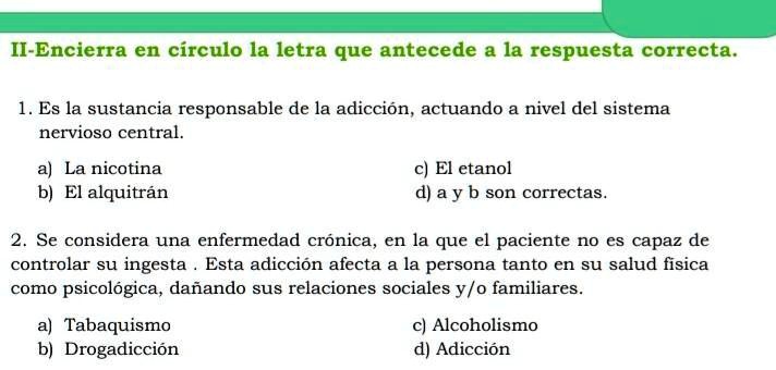 SOLVED Ll Encierra En Circulo La Letra Que Antecede A La Respuesta