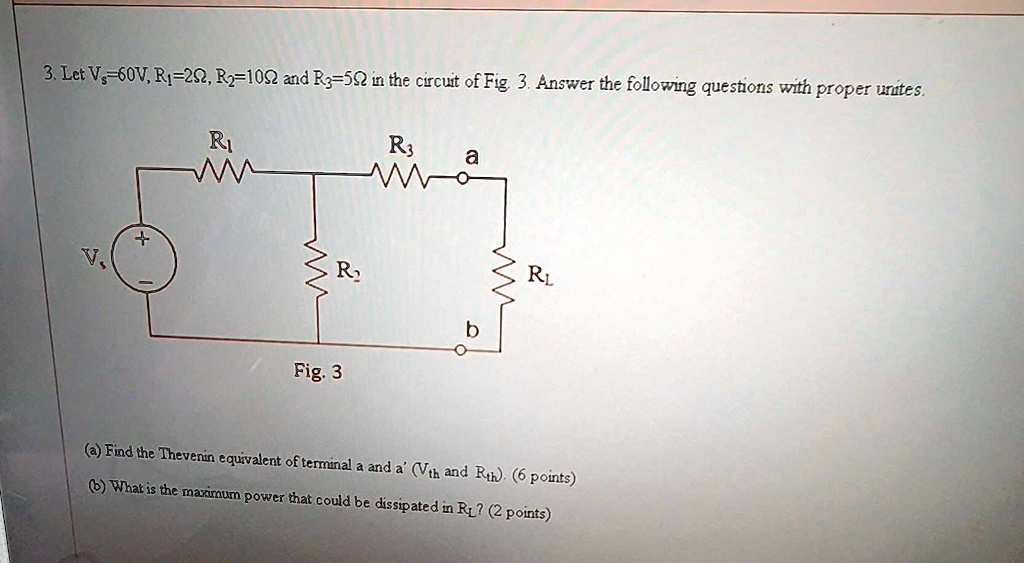 Solved Let V V R R And R In The Circuit