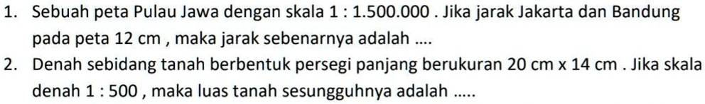 SOLVED tolong dibantu dong kakak² 1 Sebuah peta Pulau Jawa dengan