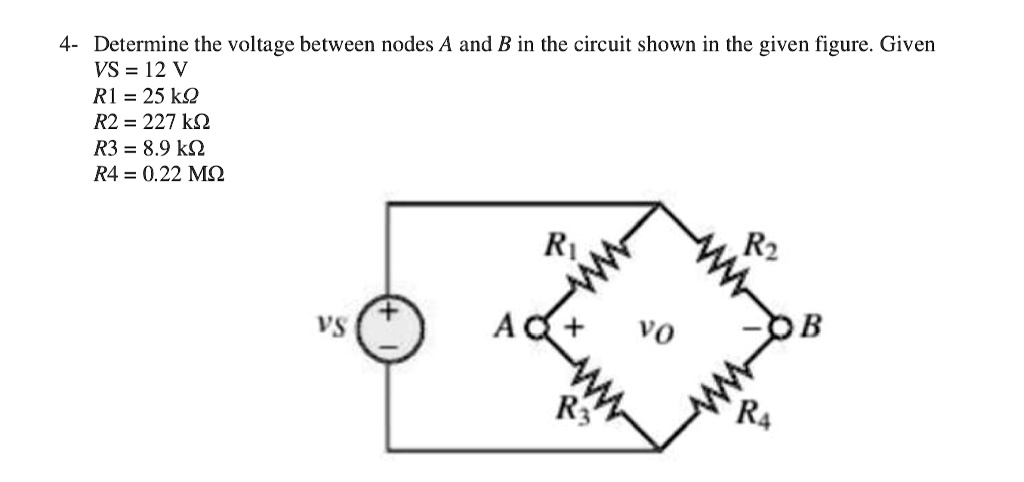 SOLVED 4 Determine The Voltage Between Nodes A And B In The Circuit