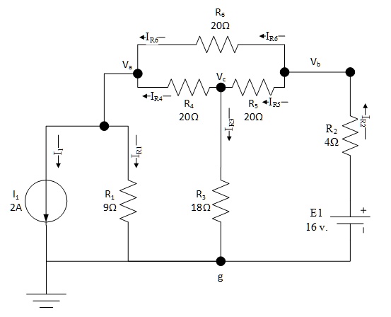 Solved Using The Node Voltage Method On The Circuit As Shown Below