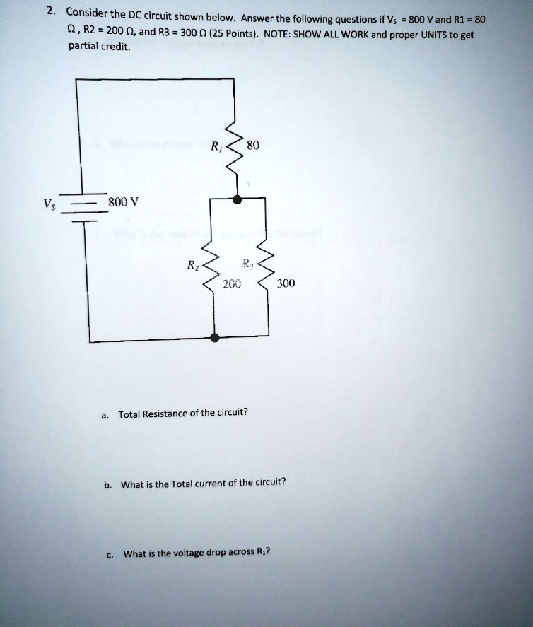 SOLVED Consider The DC Circuit Shown Below Answer The Following