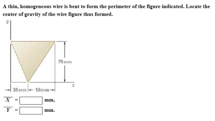 SOLVED A Thin Homogeneous Wire Is Bent To Form The Perimeter Of The