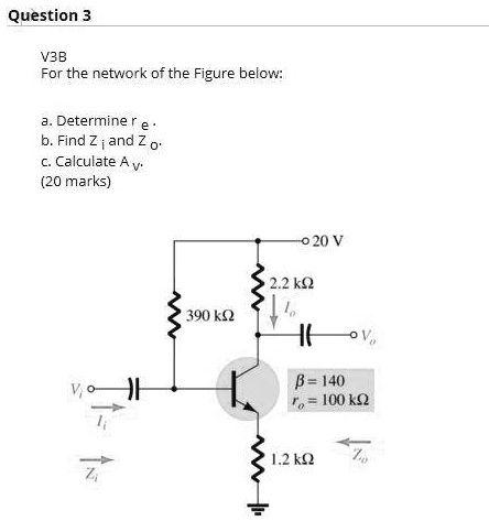 Solved Question V B For The Network Of The Figure Below A Determine