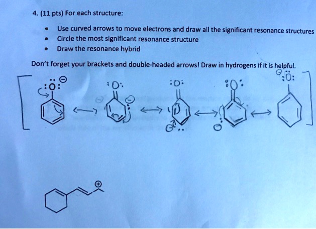 SOLVED 4 11 Pts For Each Structure Use Curved Arrows To Move