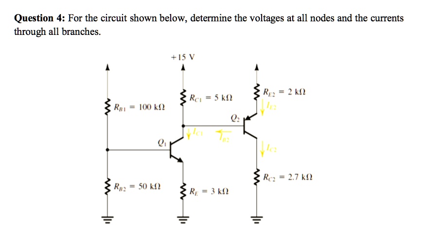 SOLVED Question 4 For The Circuit Shown Below Determine The Voltages