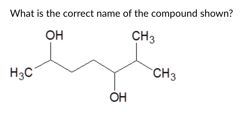 Solved What Is The Correct Name Of The Compound Shown Oh Ch H C Ch Oh